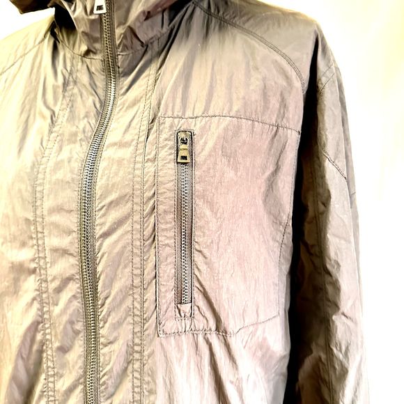 Cole Haan Men's Hooded Jacket SZ M Black Lined Windbreaker Soft Hooded Full Zip - Picture 2 of 16